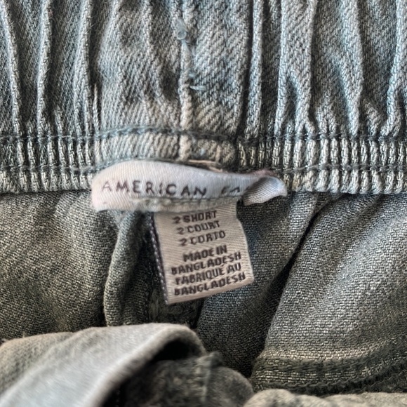 American Eagle Stretch Tomgirl Utility Jogger Teal Size 2 Short - Picture 10 of 10